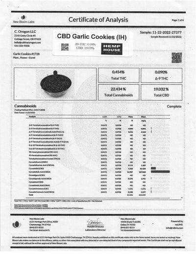 CBD Garlic Cookies (Indica-Hybrid)