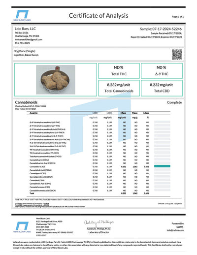 CBD Doggy Bones - LoLo Bars