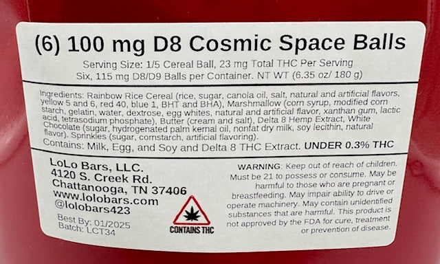 D8/D9 Cosmic Space Balls - LoLo Bars