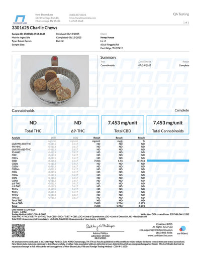 CBD Charlie's Chews Pet Treats - Hemp House