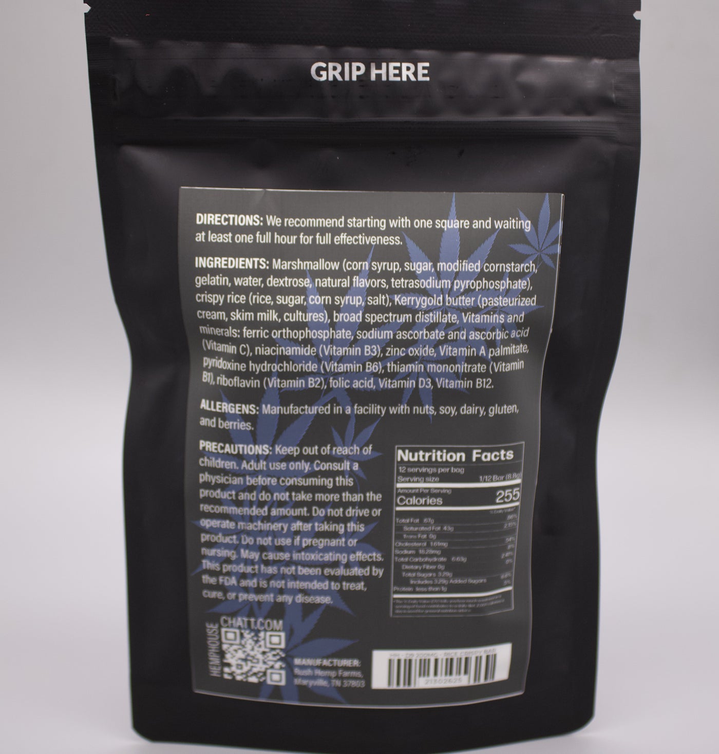 200 mg D9 THC Rice Crispy Bar - Hemp House