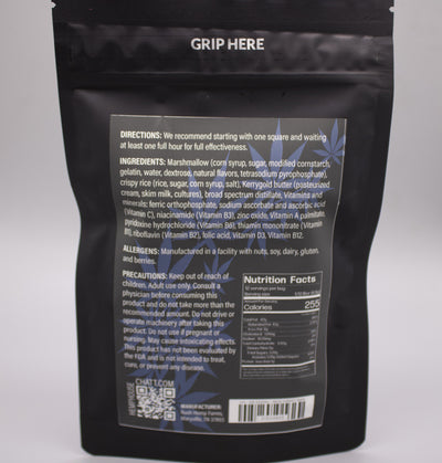 200 mg D9 THC Rice Crispy Bar - Hemp House
