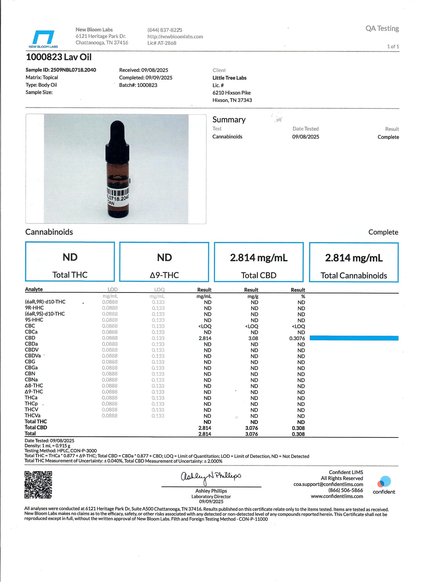 *CBD Massage Oil - Little Tree Labs