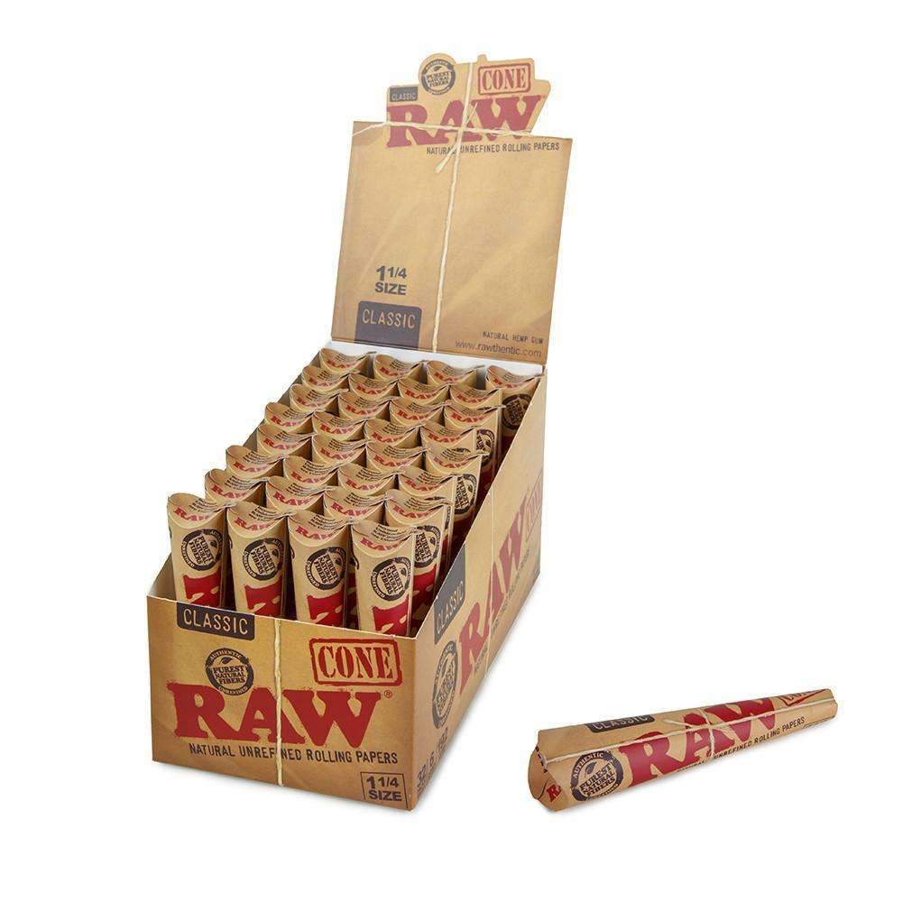 RAW Organic Hemp 1 1/4 Cones - 6 pack