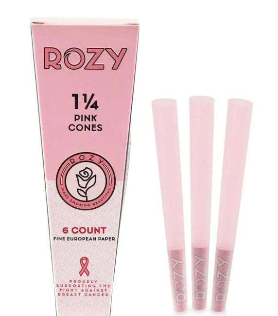 Rozy Pink 1 ¼ Size Pre-Rolled Cones 6pk