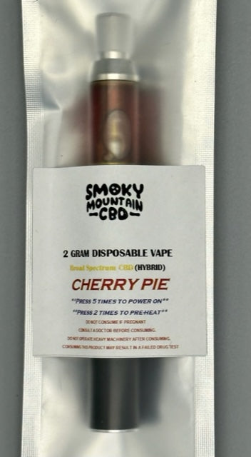 CBD Broad Spectrum Disposable Vape Pen - Smoky Mountain CBD