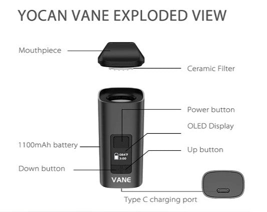 Vane Dry Herb Vaporizer - Yocan