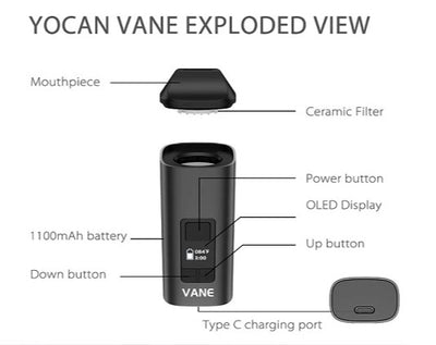 Vane Dry Herb Vaporizer - Yocan
